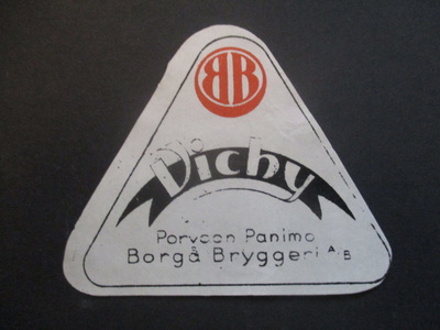VANHA JUOMAETIKETTI - VICHY PORVOO (AB17)
