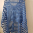 Sininen Poncho / Viitta / Hartiahuivi - pikkukuva 5