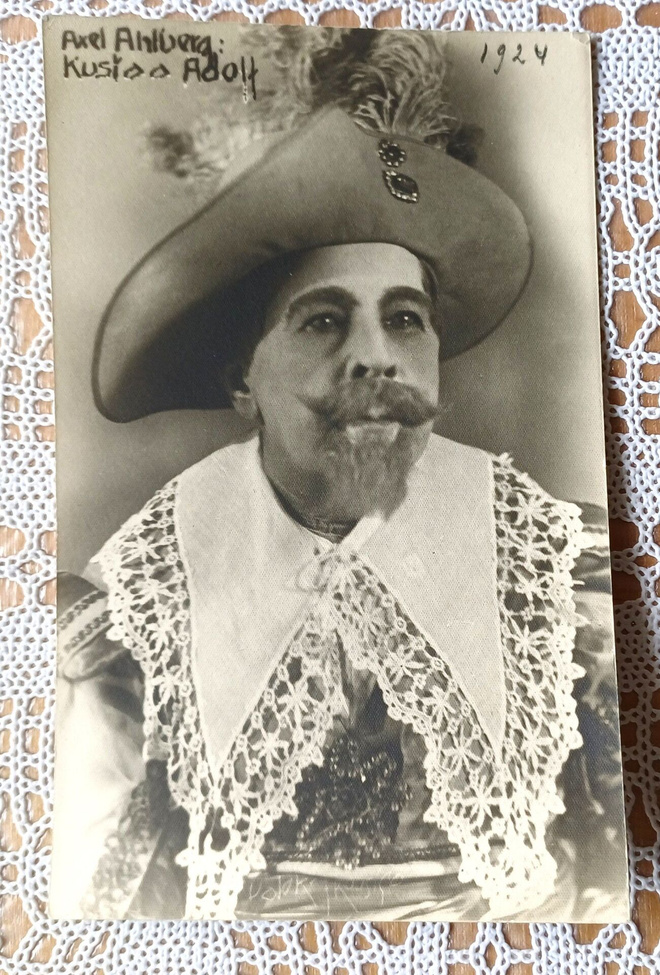 Axel Ahlberg näyttelijä "Kustaa Adolf" valokuva v.1924