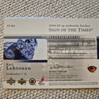 Kari Lehtonen - SP Authentic 2004-05 - Sign of the Times - pikkukuva 2