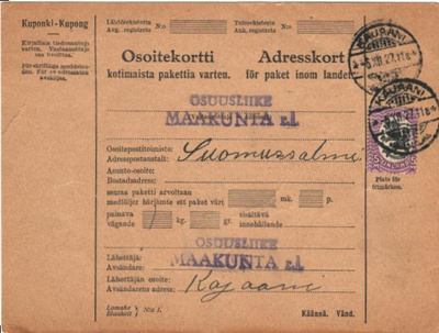OSUULIIKE MAAKUNTA KAJAANI-OSUUSLIIKE MAAKUNTA SUOMUSSALMI