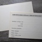 HIRVENAMMUNNAN REKISTERIKORTTI.....2 kpl samanlaisia. - pikkukuva 2