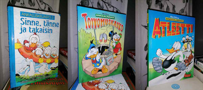 Walt Disney 3x kovakantinen Aku Ankka -kirja