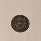 1 markka 1867, hopeaa - pikkukuva 1