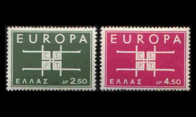 Kreikka 821-2 ** Europa (1963)