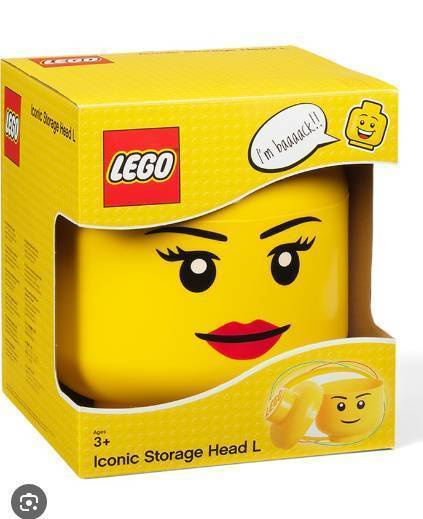 LEGO STORAGE HEAD LARGE GIRL   - HEAD HUNTER STORE.