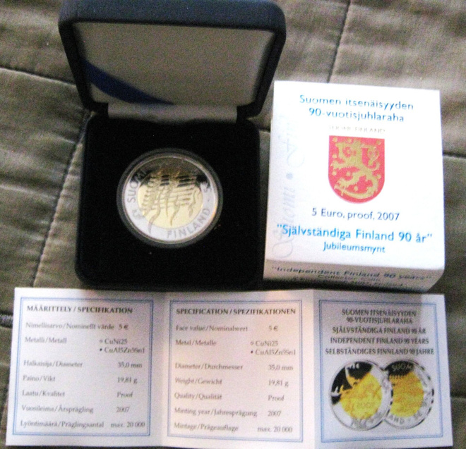 SUOMI 90-vuotta 2007 juhlaraha