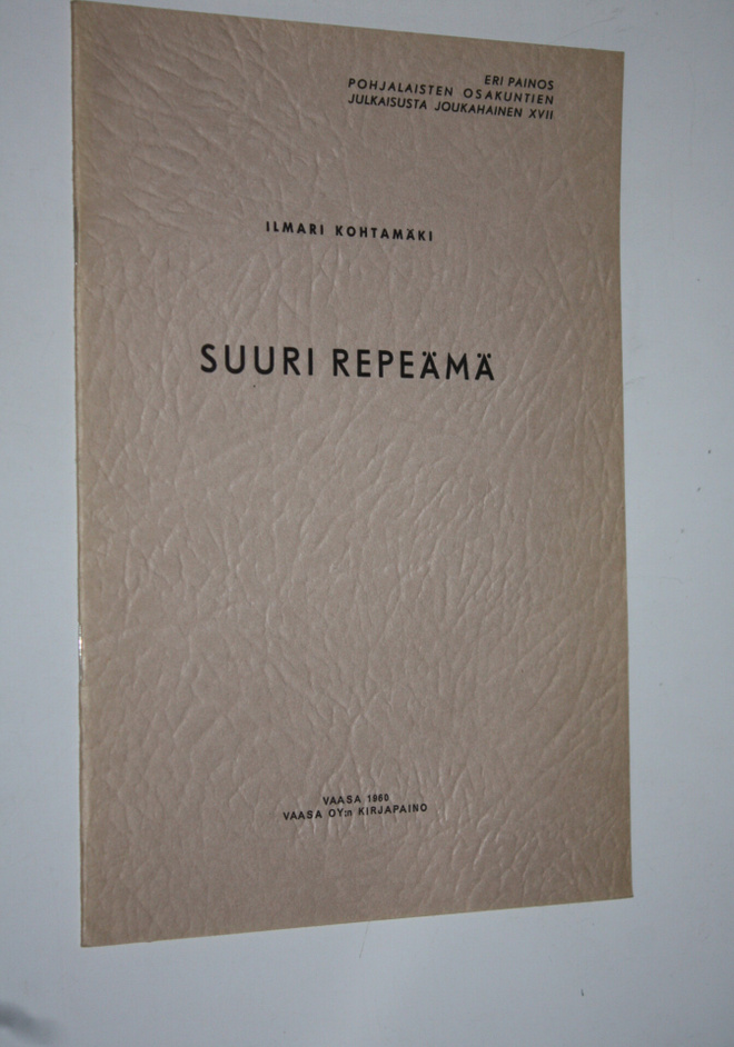 Ilmari Kohtamäki : Suuri repeämä
