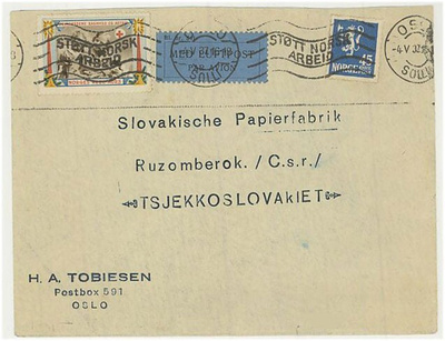 Norja Mi 108 lentokirje CSR:ään 1937