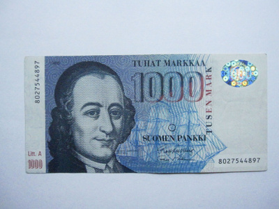1000 markkaa 1986 Litt A