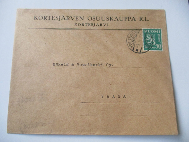 1937 Kortesjärvi painotuote