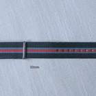 Musta NATO 20mm puna harmaat raidat ranneke - pikkukuva 2