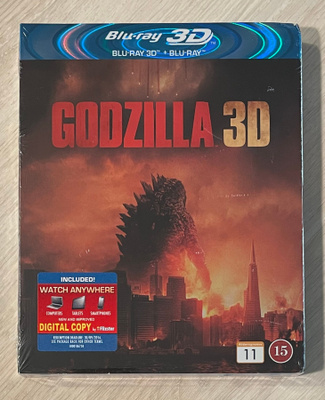 GODZILLA (2014) Blu-ray 3D + Blu-ray (UUSI)