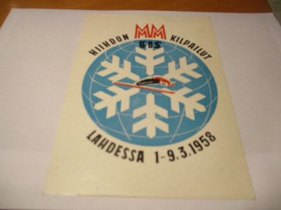 Lahti kisakortti merkein - 1958