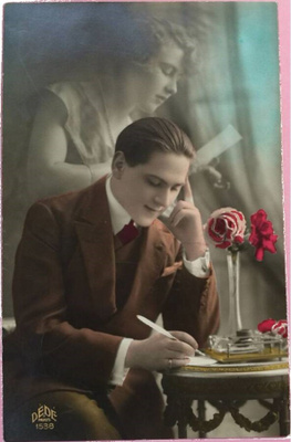 kortti Pariskunta ennen ja nyt - eril. romanttisia