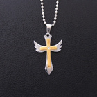 0292 .. Stainless Steel / Gold Wing Risti .. Kaulakoru - pikkukuva 4
