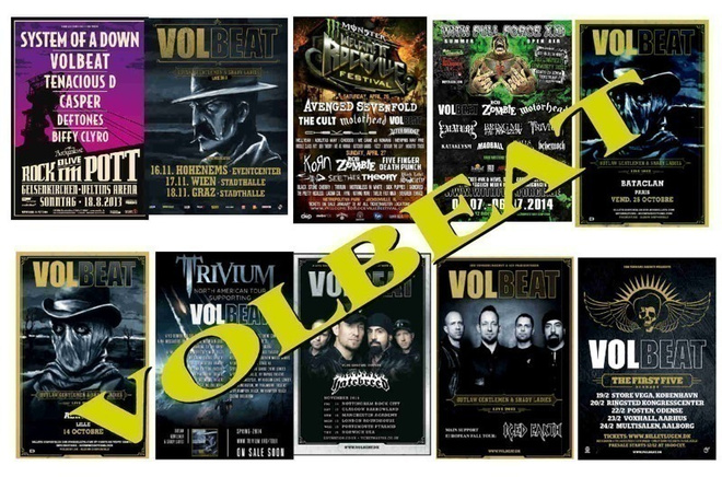 VOLBEAT --- postikorttisetti 10kpl (Upea Lahja!) #2