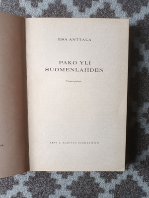 Anttala: Pako yli Suomenlahden