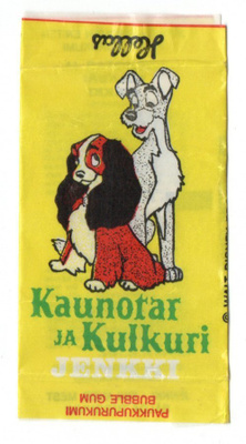 Purkkakääre. Hellas. KAUNOTAR JA KULKURI. " Keltainen"