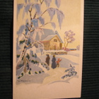Postikortti Talvimaisema 1940-luvulta. Maasio. - pikkukuva 1