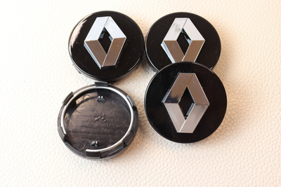 Renault vannekeskiöt – Kromi-musta – 59mm (4kpl
