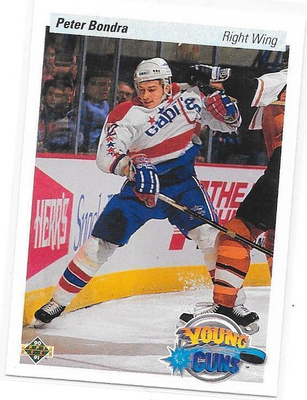 1990-91 Upper Deck Young Guns #536 Peter Bondra Wsh RC