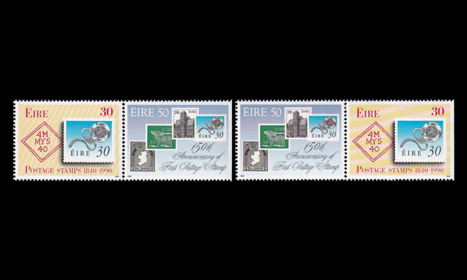 Irlanti 718-9p ** Postimerkki 150v vihkoparit (1990)