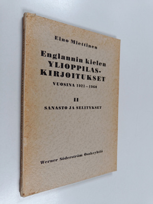 Eino Miettinen : Englannin kielen ylioppilaskirjoitukset ...