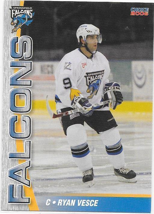 2005-06 Springfield Falcons #22 Ryan Vesce ex- HIFK farmi