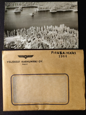 VANHA Kortti Pieksämäki 1964 Karhumäk Alkup.Mallikappale
