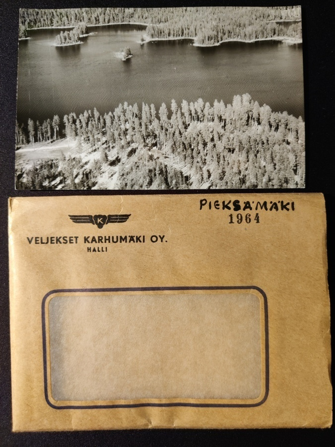 VANHA Kortti Pieksämäki 1964 Karhumäk Alkup.Mallikappale