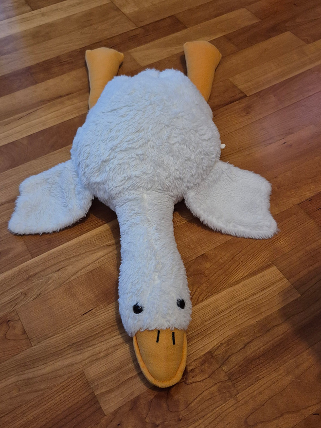 Valkoinen hanhipehmo , pituus 70cm  (#3479)