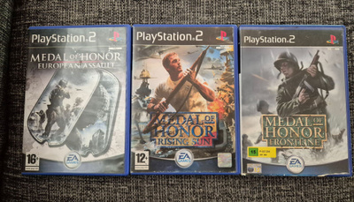 Ps2 Medal of Honor pelit 3 kpl