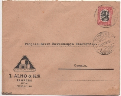 Firmakuori Tampere J. Alho & Kni 1925
