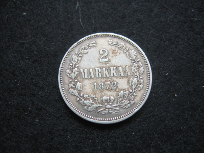 2 markkaa 1872 - hopeaa