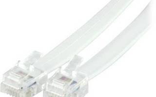 Deltaco modulaarikaapeli 6P6C(RJ12), 3m, valkoinen *UUSI*