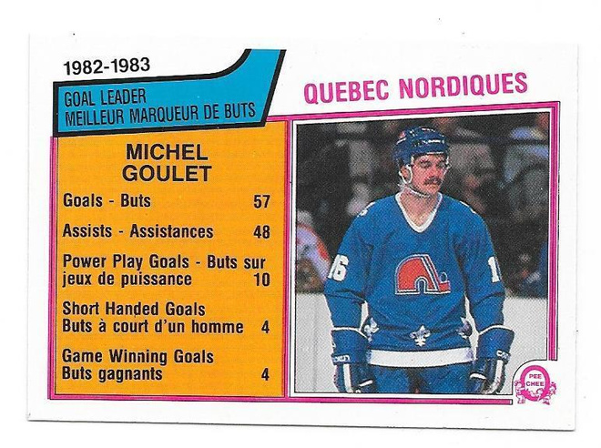 1983-84 OPC #287 Michel Goulet Quebec Nordiques