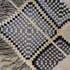 Alina´s Handmade käsin virkattu Poncho valkoinen siniharmaa - pikkukuva 5