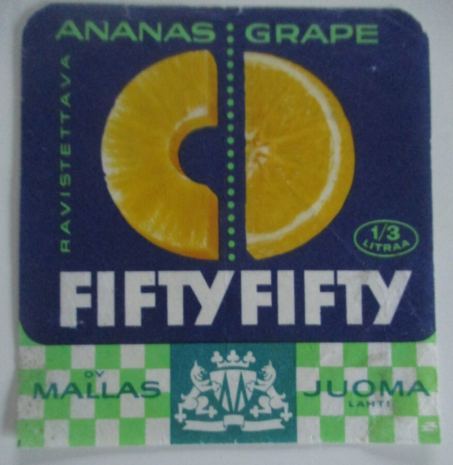 JUOMAETIKETTI - FIFTY FIFTY (K10-S72)