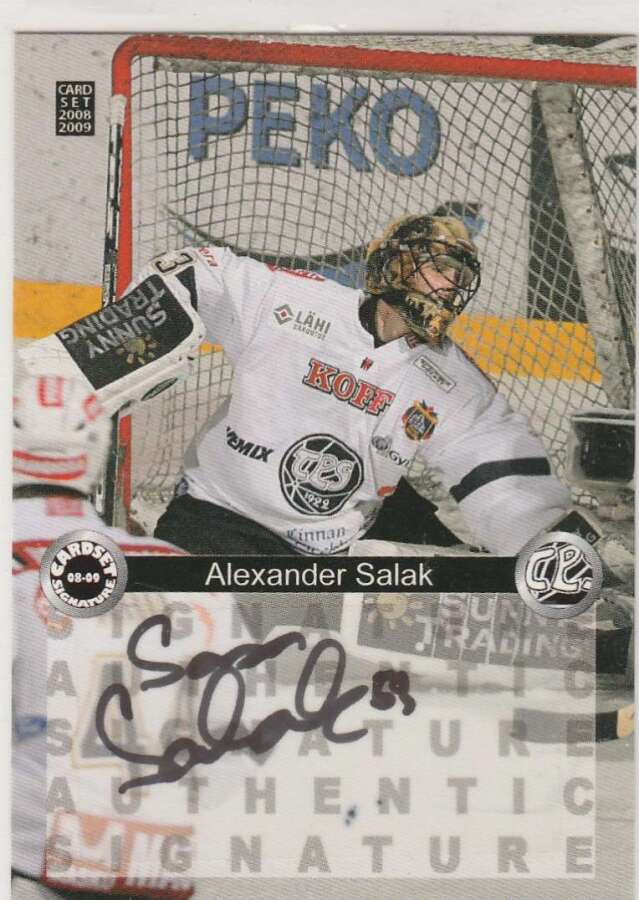2008/09 Cardset Signature Alexandes Salak , TPS