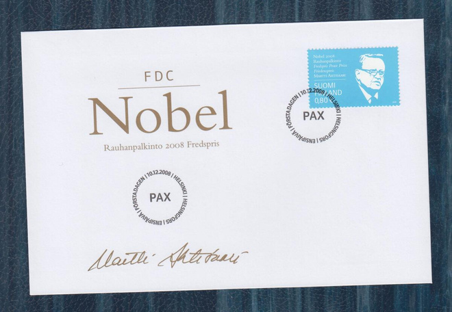 FDC Nobel 2008 Rauhanpalkinto Martti Ahtisaari