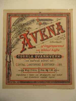 VANHA MAINOS JULISTE AVENA SUNDHETS MJÖL ÅBO - TURKU (P630)