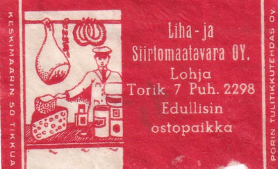 Lohja, Liha- ja Siirtomaatavara OY   8/10
