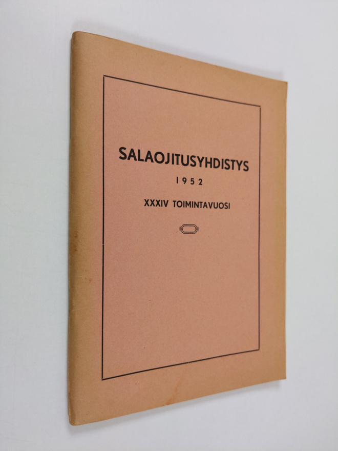 Salaojitusyhdistys 1952 : XXXIV. toimintavuosi
