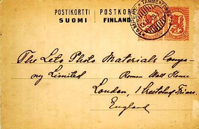 1918 10+10p ehiö Englantiin