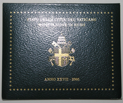 2005 VATIKAANI 1c - 2 euro kansiossa BU laatu