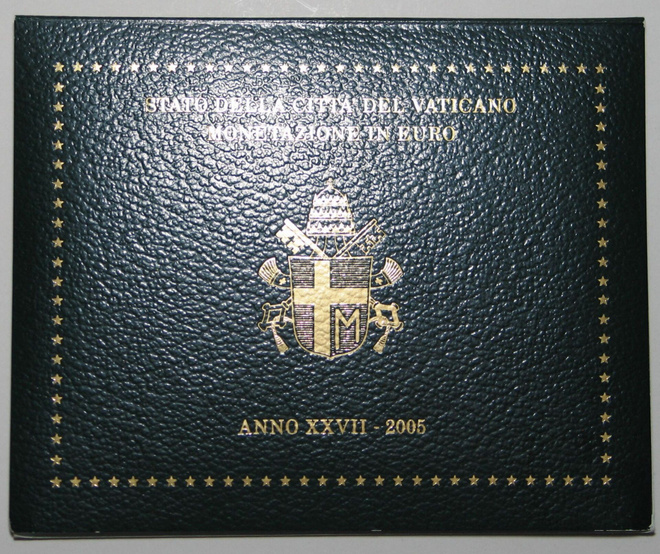 2005 VATIKAANI 1c - 2 euro kansiossa BU laatu