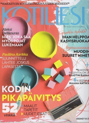 Kotiliesi n:o 6 2014 Pauliina Aarikka. Anumari & Jani. Pyry