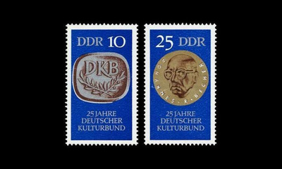 DDR 1592-3 ** Kulttuuriliitto 25v (1970)
