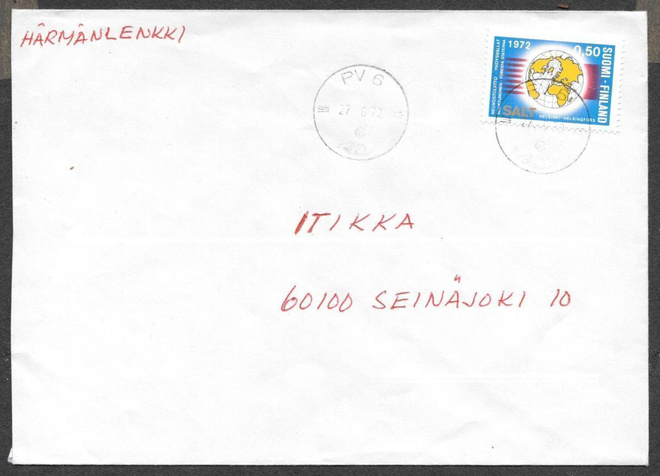 Postilähetys - SALT 1972 (LAPE 703) PV 6 27.6.1972
